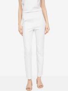 Mid-Rise White Slim Ankle Pants by Amanda + Chelsea Size 2